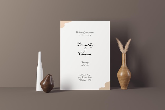 multipurpose paper stationery mockup front view