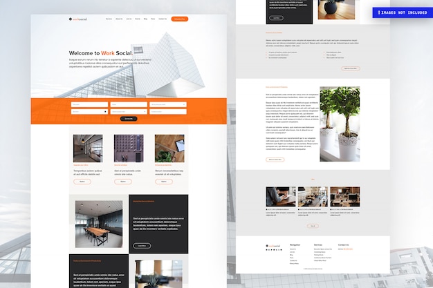 PSD multipurpose website page template