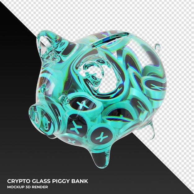 Multiversx egld стеклянная копилка с крипто-монетами 3d иллюстрация
