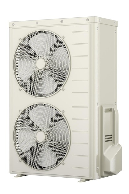 MultiZone Heat Pump Unit MiniSplit Systems Outdoor Compressor MultiZone Unit Air Conditioner 3D-weergave geïsoleerd op een transparante achtergrond