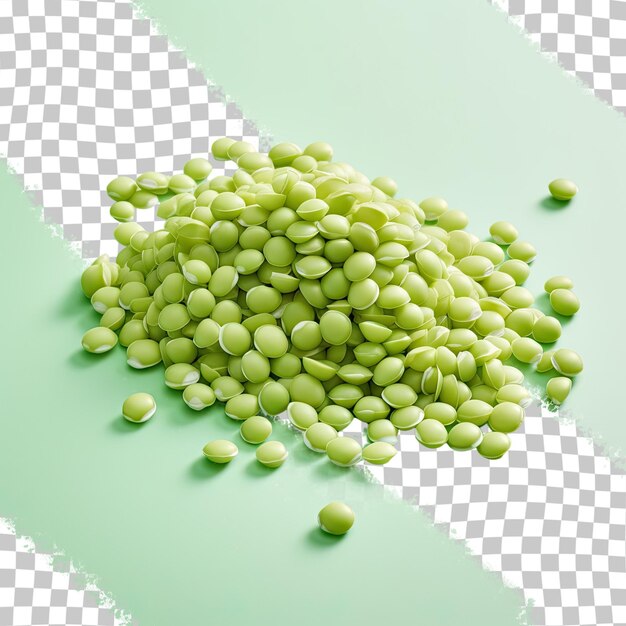 Mung beans against transparent background