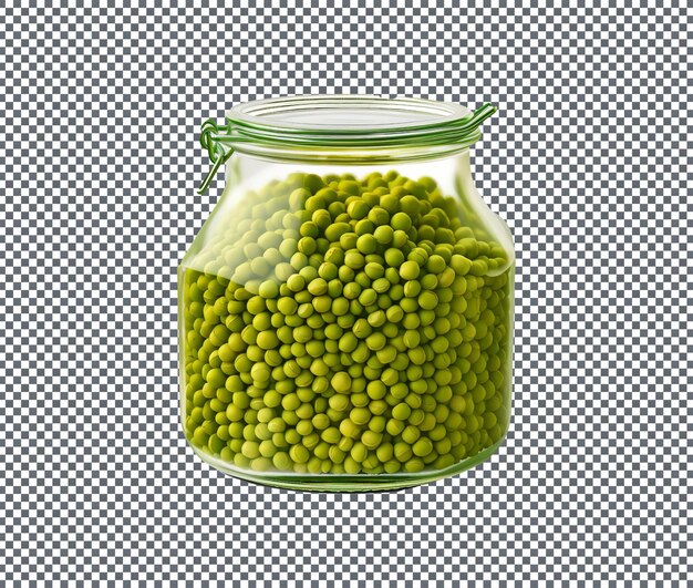 PSD mung beans in a jar isolated on transparent background