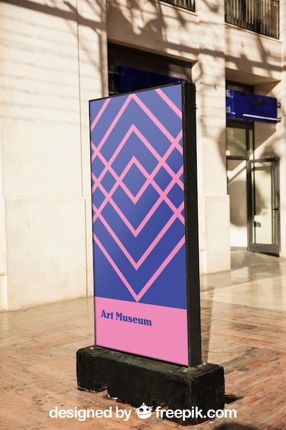 mupi mockup in street