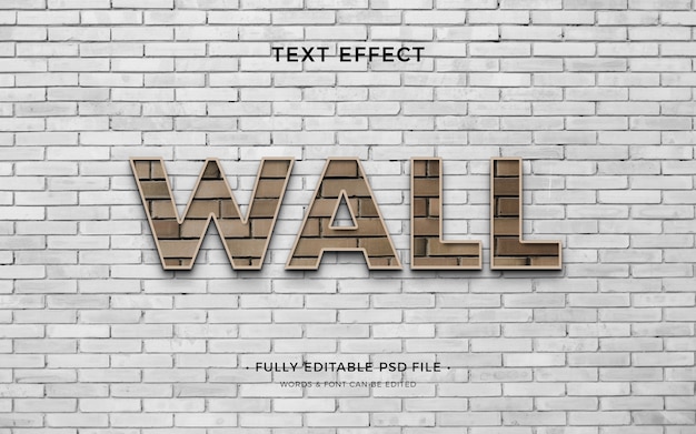 PSD mural text effect