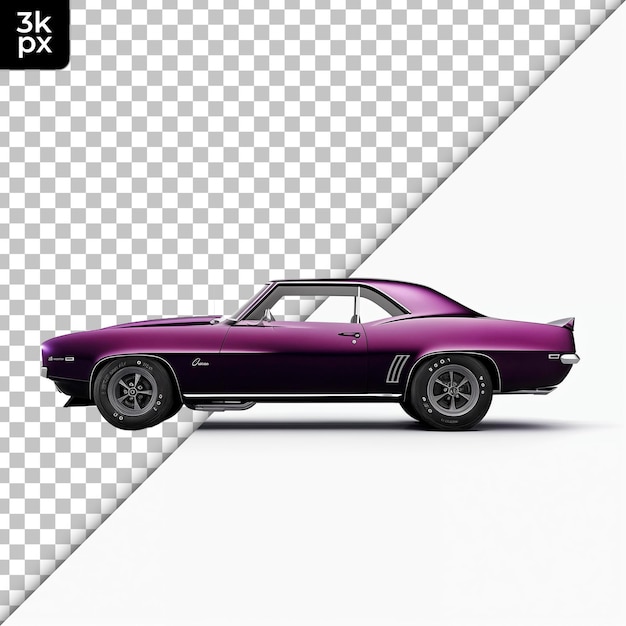 PSD muscle car isolated on transparent background