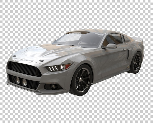 Muscle car na przezroczystym tle. Renderowanie 3d - ilustracja