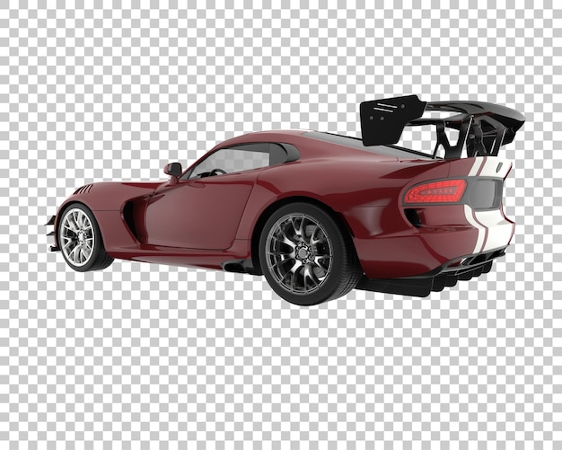 Muscle car op transparante achtergrond. 3d-rendering - illustratie