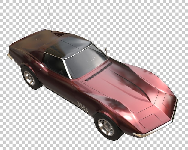 PSD muscle car op transparante achtergrond. 3d-rendering - illustratie