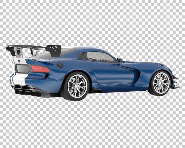 Muscle car on transparent background. 3d rendering - illustration