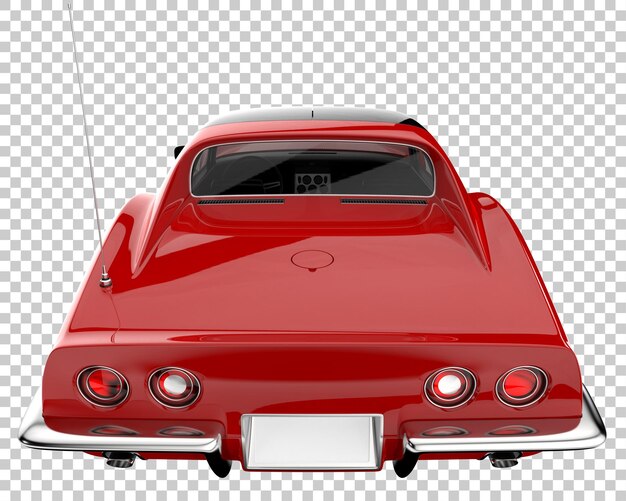 PSD muscle car on transparent background. 3d rendering - illustration