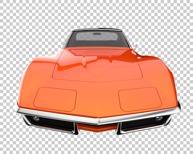 Muscle car on transparent background. 3d rendering - illustration
