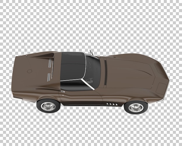 PSD muscle car on transparent background. 3d rendering - illustration