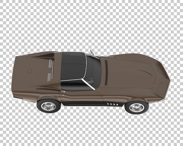 Muscle car on transparent background. 3d rendering - illustration