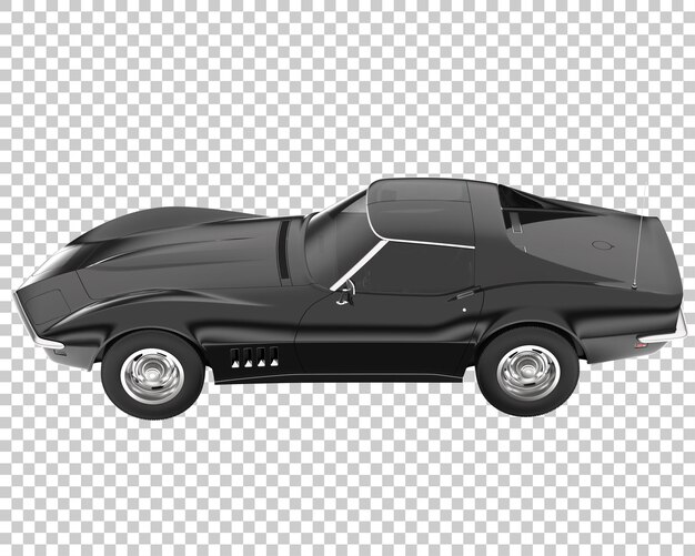 PSD muscle car on transparent background. 3d rendering - illustration