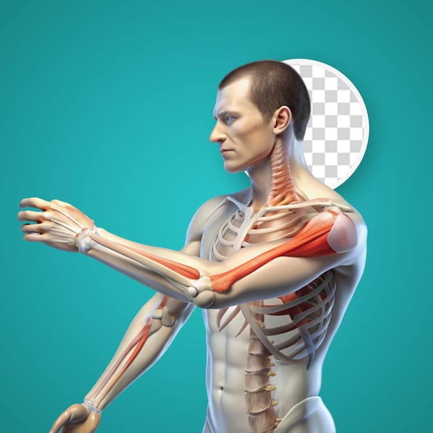 PSD muscles and bones in human body illustrations set cartoon man with skeleton and blood vessel structure