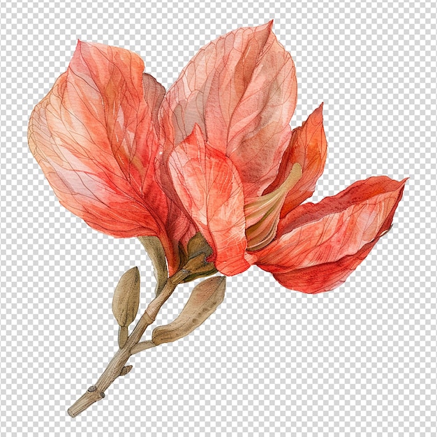 Musella flower watercolor isolated on transparent background