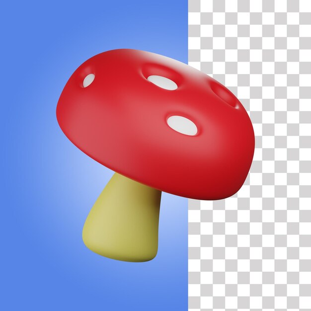 PSD mushroom 3d icon