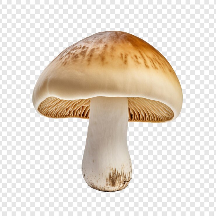 PSD mushroom isolated on transparent background