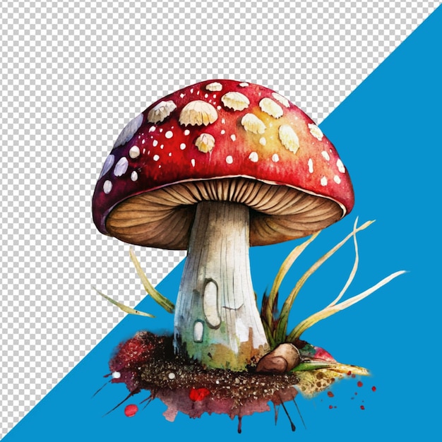 PSD mushroom on transparent background