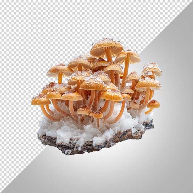 PSD mushrooms on a white background