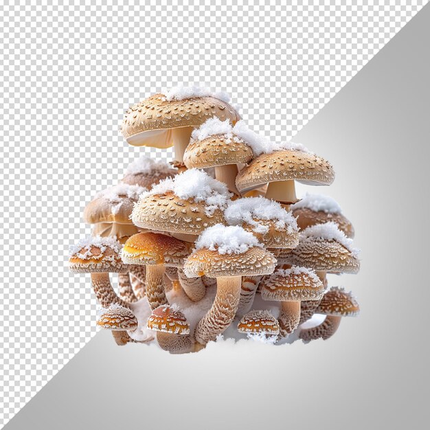 PSD mushrooms on a white background