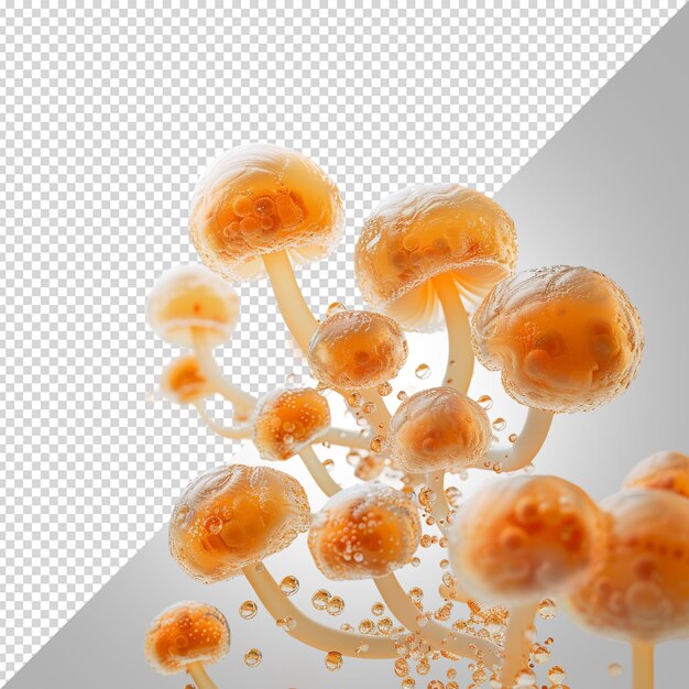 PSD mushrooms on a white background