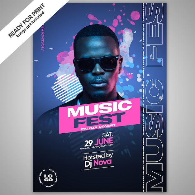 Music A4 Professional Event Flyer