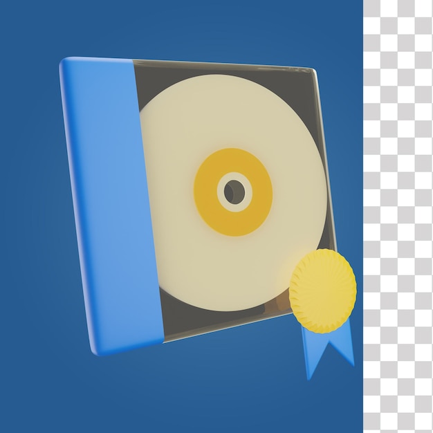 PSD music award 3d icon