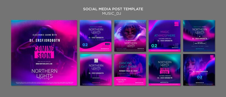 PSD music dj social media post