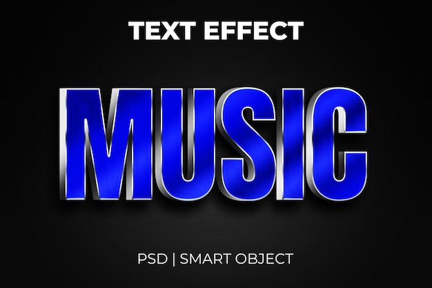 PSD effetto stile testo modificabile musica