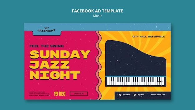 PSD music entertainment facebook template