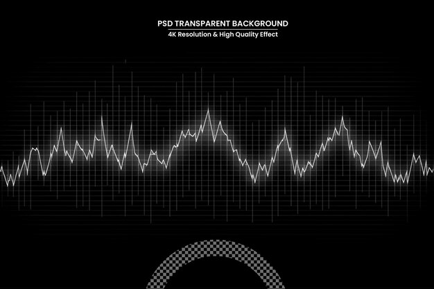 PSD 音楽イコライザー ネオン音波オーディオ デジタル テクノロジー背景デザイン