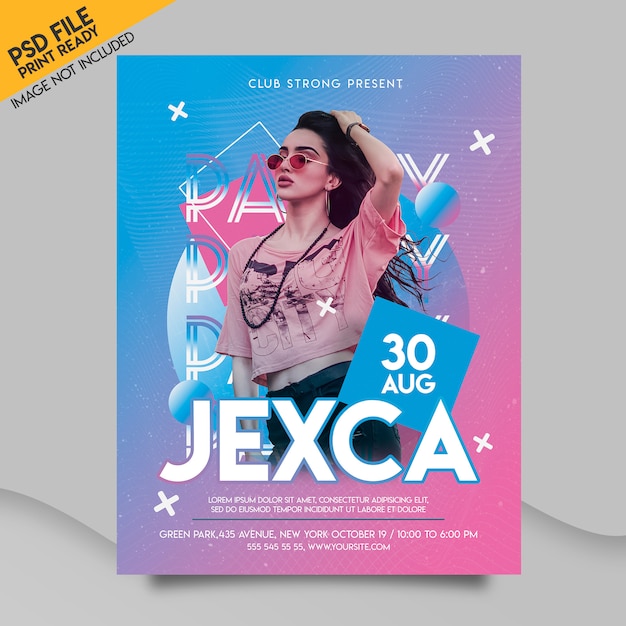 PSD music event flyer template