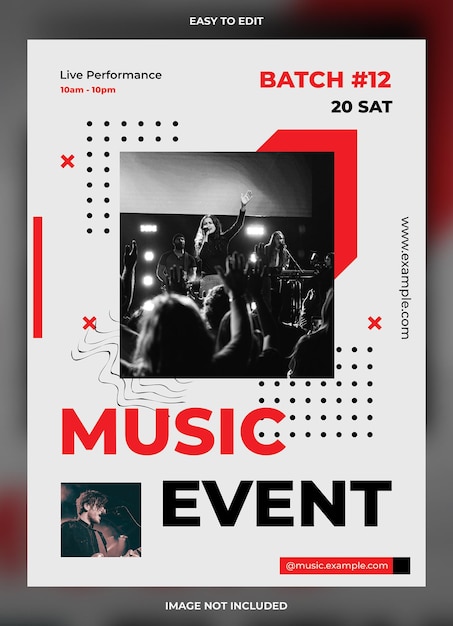 PSD music event flyer template