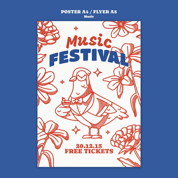 PSD music event poster template