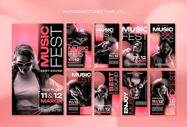 Music event template design