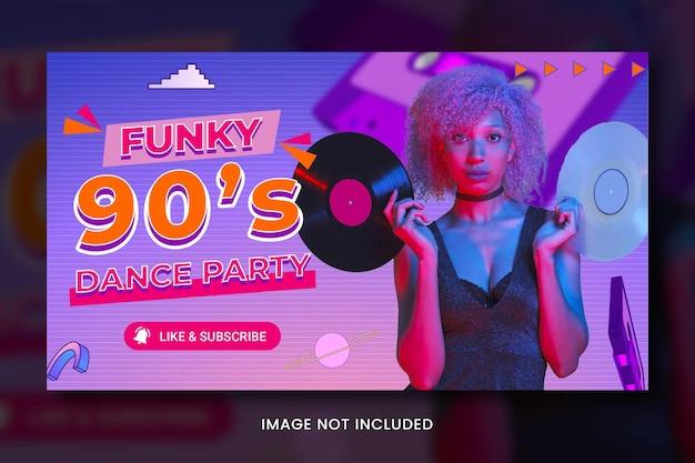PSD music event youtube thumbnail template