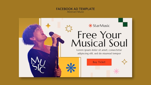 PSD music festival facebook template