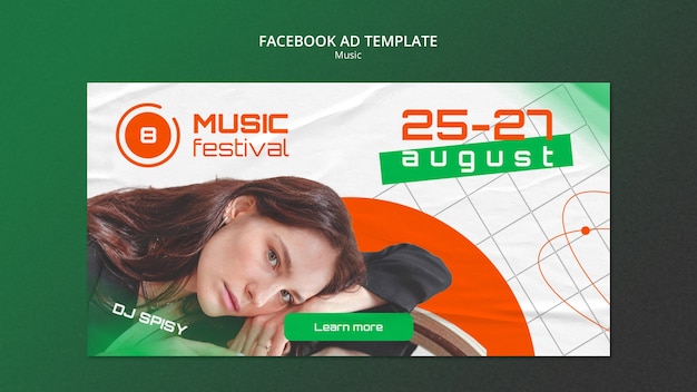 PSD music festival facebook template