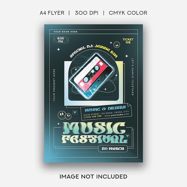 PSD musica festival flyer