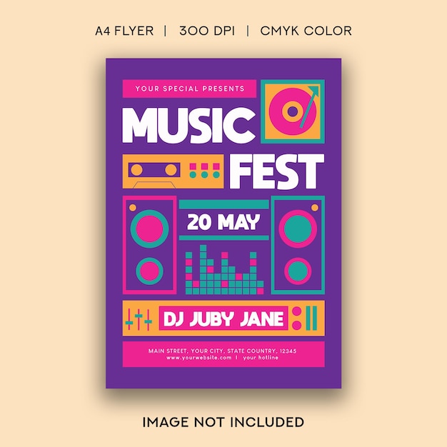 PSD musica festival flyer