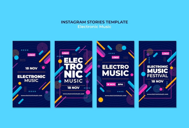 Modello di storie di instagram del festival musicale