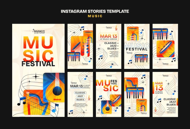 Storie di instagram del festival musicale