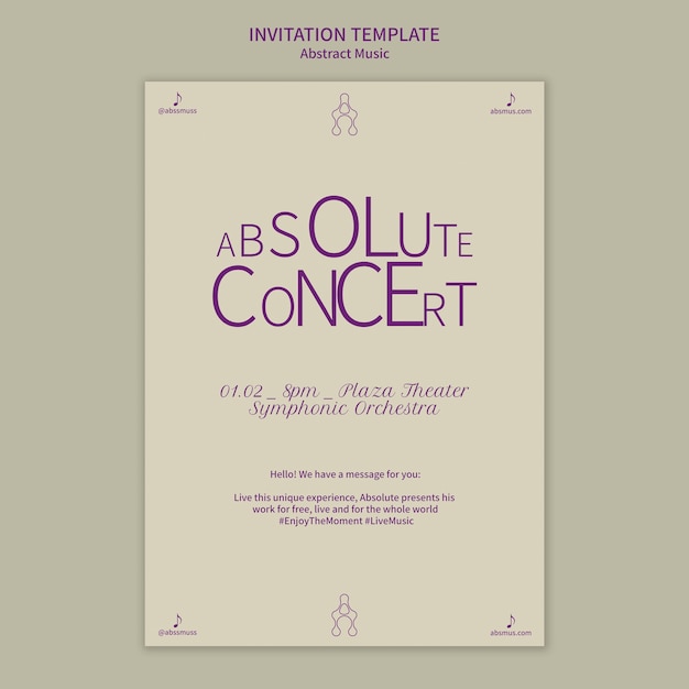 PSD music festival invitation template