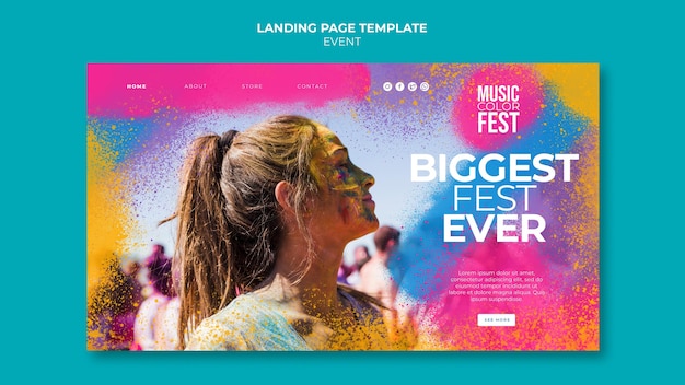 PSD music festival landing page template