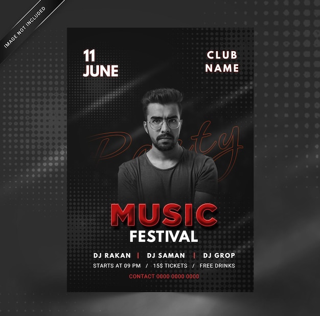 Music Festival Modern Poster PSD Template