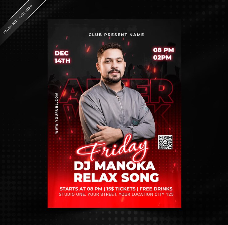 Music Festival Night Party flyer social media banner