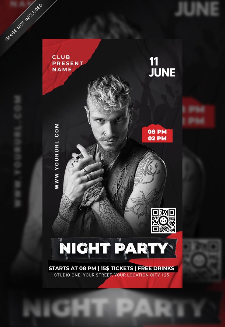 Music Festival Night Party story social media banner