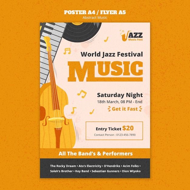 PSD musica template festival manifesto