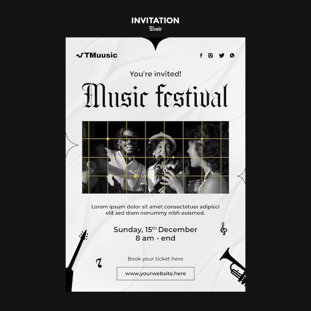 music festival template design